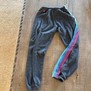 Aviator nation 5 stripe sweat pants